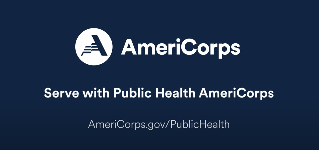 AmeriCorps logo - Serve with Public Health AmeriCorps - AmeriCorps.gov/PublicHealth
